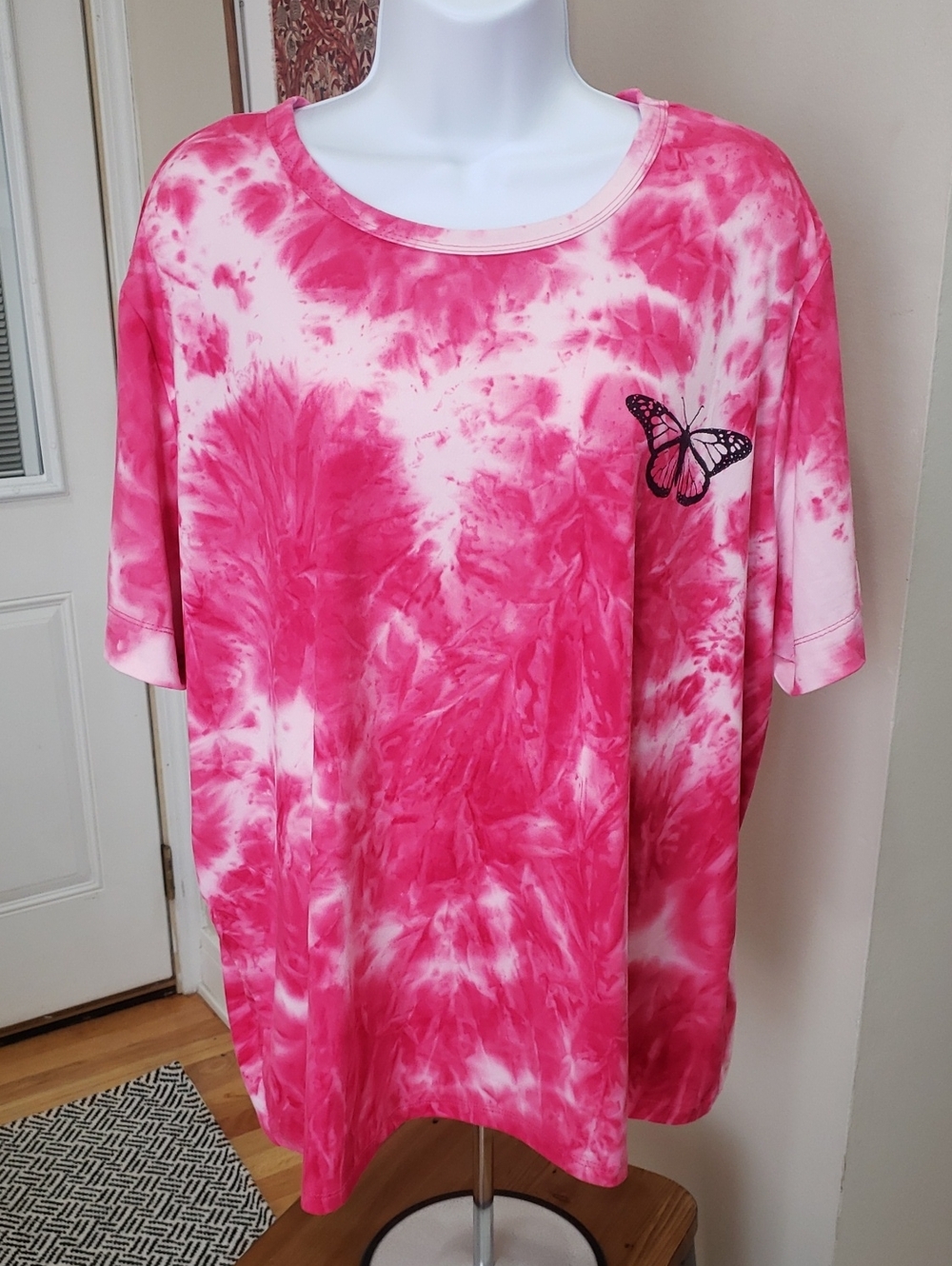 Stella Viva, Barbie  Pink Tie-Dye Tee with Heart Label, 3X